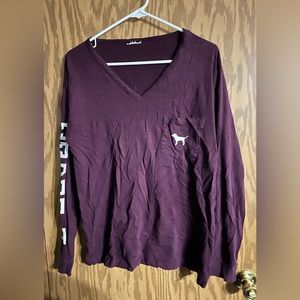 Pink brand. Maroon long sleeve shirt size S
